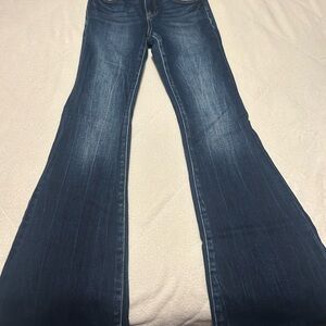 BKE Youth Dark Blue Faded Flare Youth Jeans